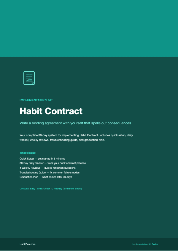 Habit Contract Implementation Kit — PDF cover page