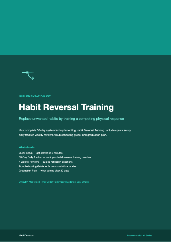 Habit Reversal Training Implementation Kit — PDF cover page