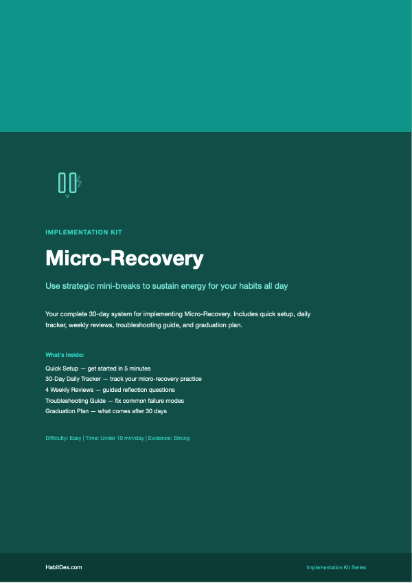 Micro-Recovery Implementation Kit — PDF cover page