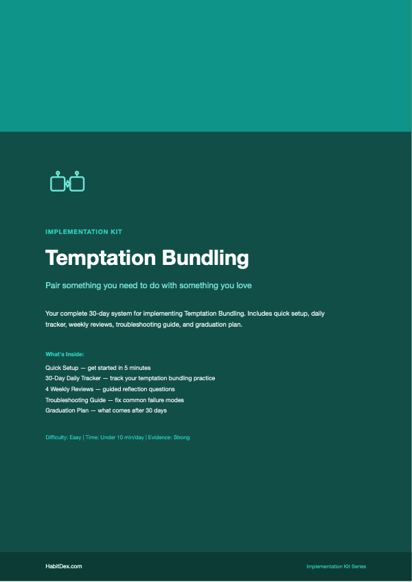 Temptation Bundling Implementation Kit — PDF cover page