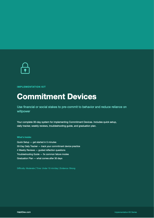 Commitment Devices Implementation Kit — PDF cover page