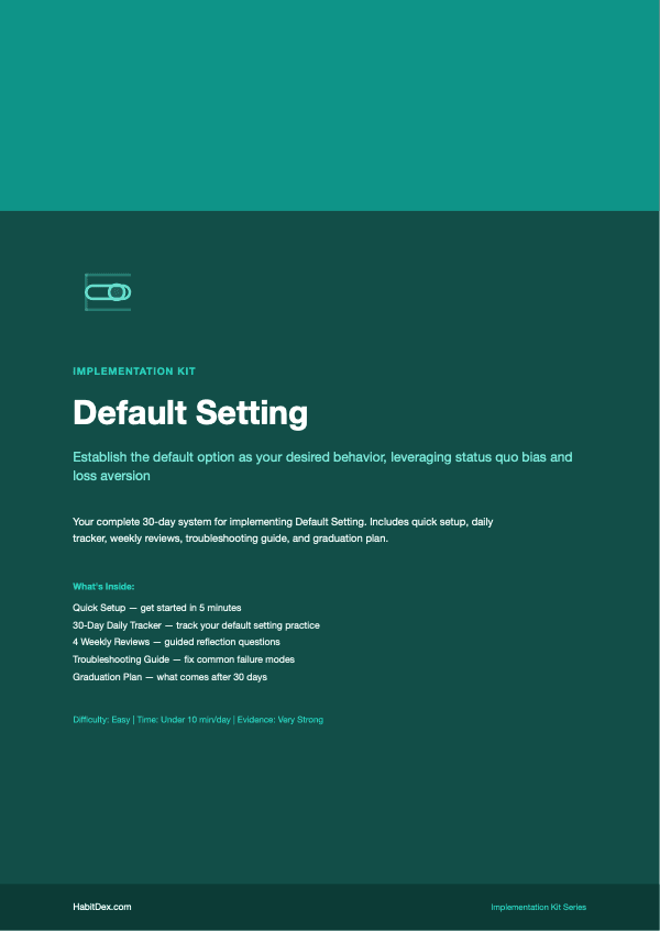 Default Setting Implementation Kit — PDF cover page