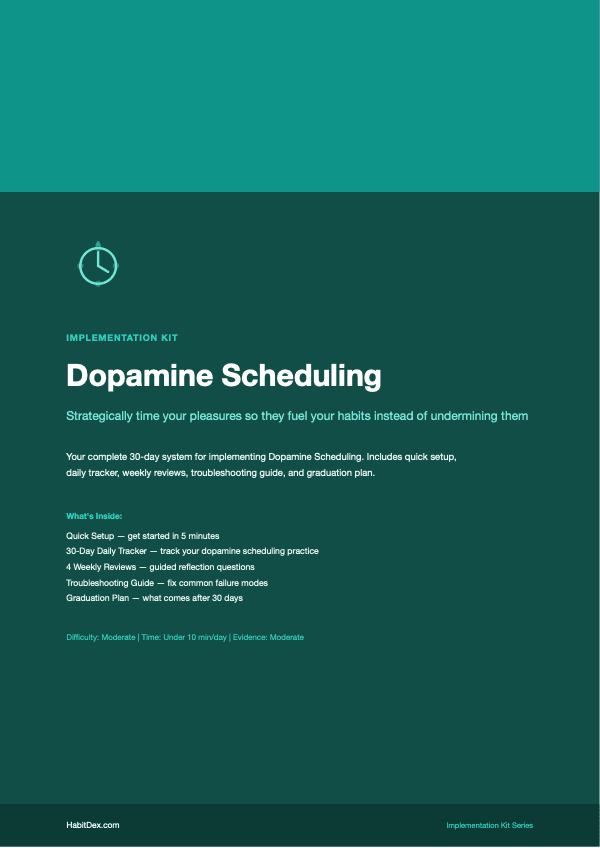 Dopamine Scheduling Implementation Kit — PDF cover page