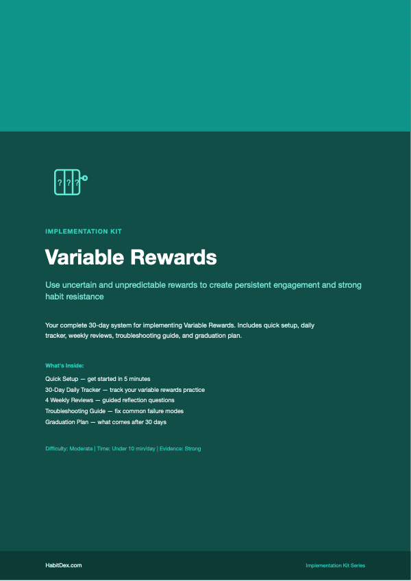 Variable Rewards Implementation Kit — PDF cover page