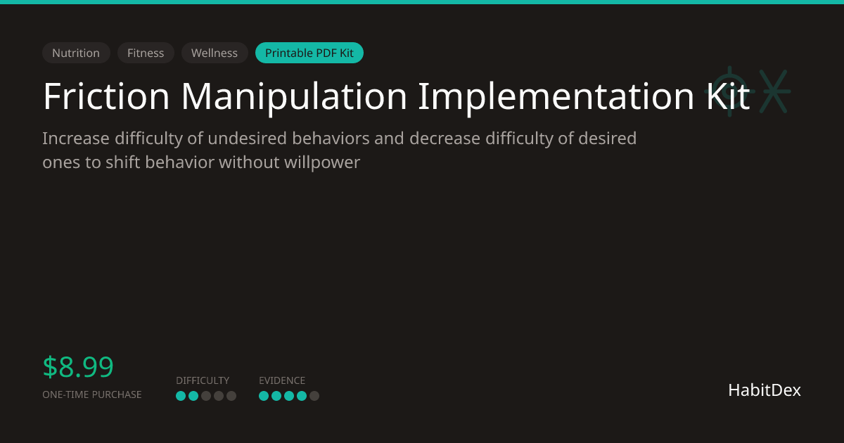 Friction Manipulation Implementation Kit — PDF + Notion Template | HabitDex